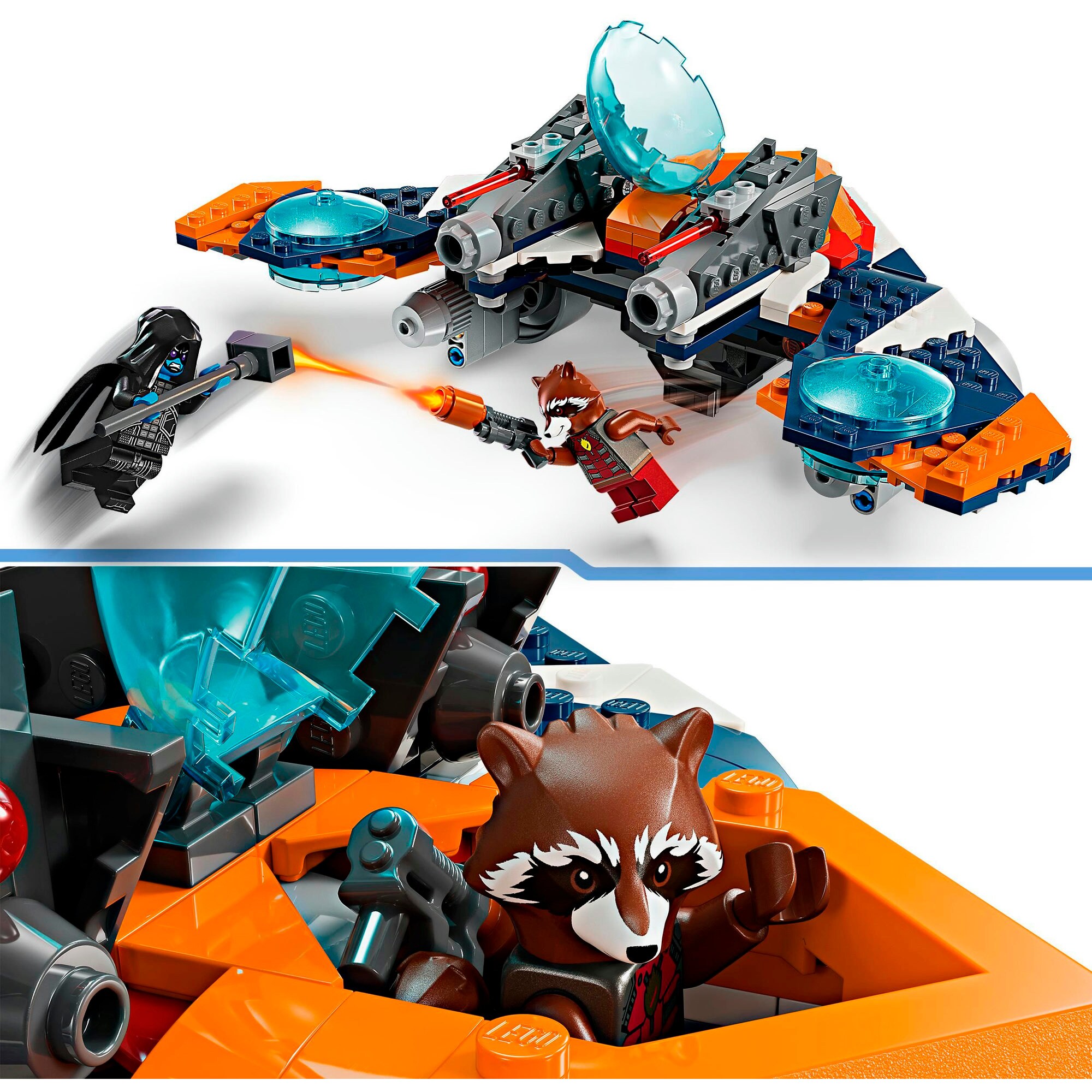 LEGO Konstruktionsspielzeug Marvel Super Heroes Rockets Raumschiff vs. Ronan