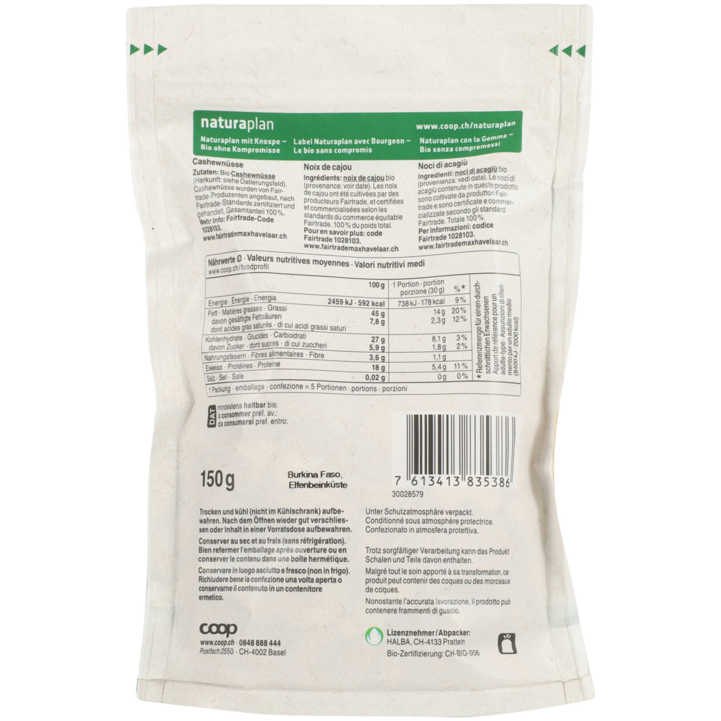 Naturaplan Bio Fairtrade Cashew