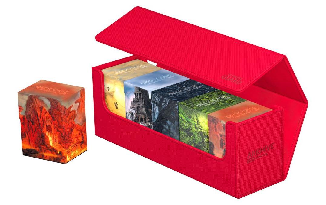 Kartenbox XenoSkin Arkhive Monocolor 400+ RotHochwertige Box für Sammelkarten in Standardgrösse