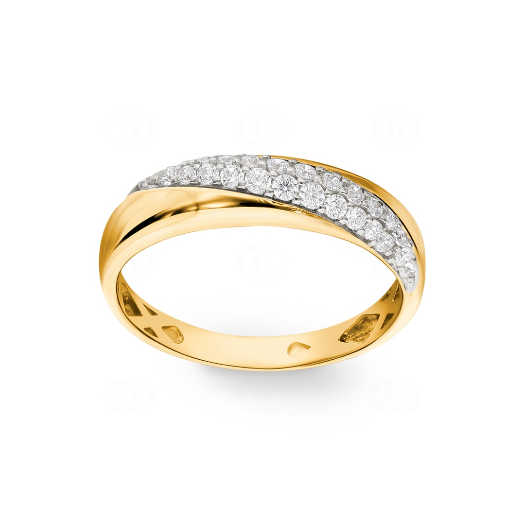 Ring 750/18 K Gelbgold Fantasie mit Zirkonia