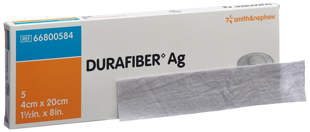 DURAFIBER Wundauflage 4x20cm steril 5 Stk