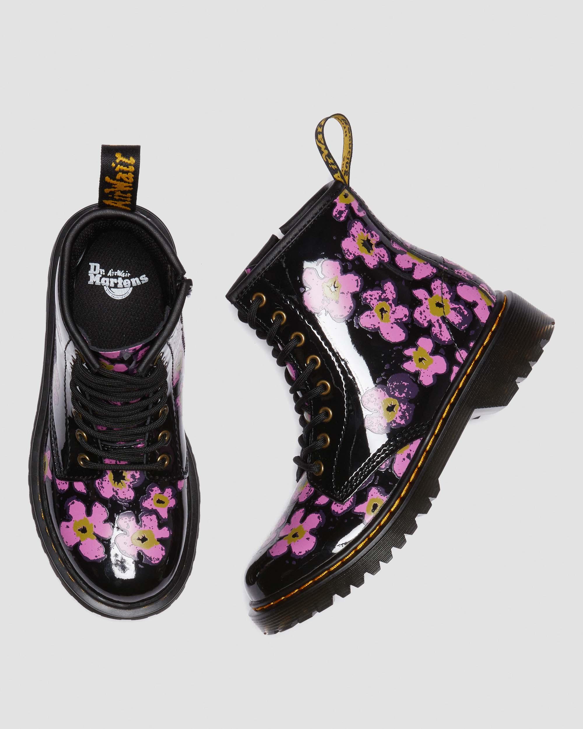 Junior 1460 Pansy Patent Leather Lace Up Boots