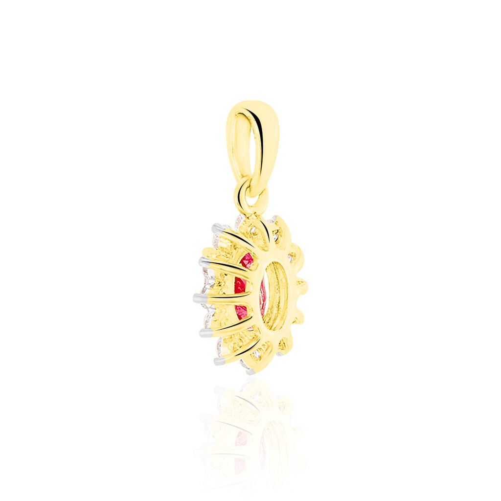 Pendentif Vladimir Or Jaune Rubis Et Diamant