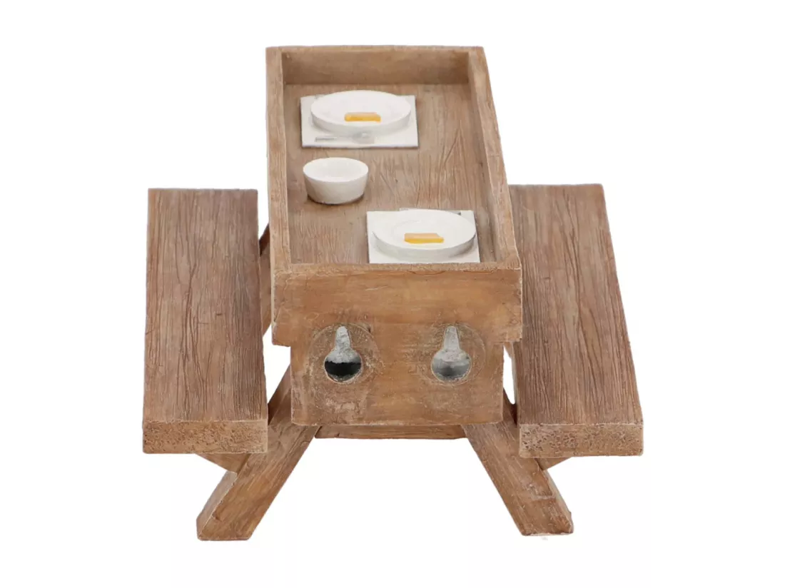Mangeoire en polyrésine Table de pique-nique
