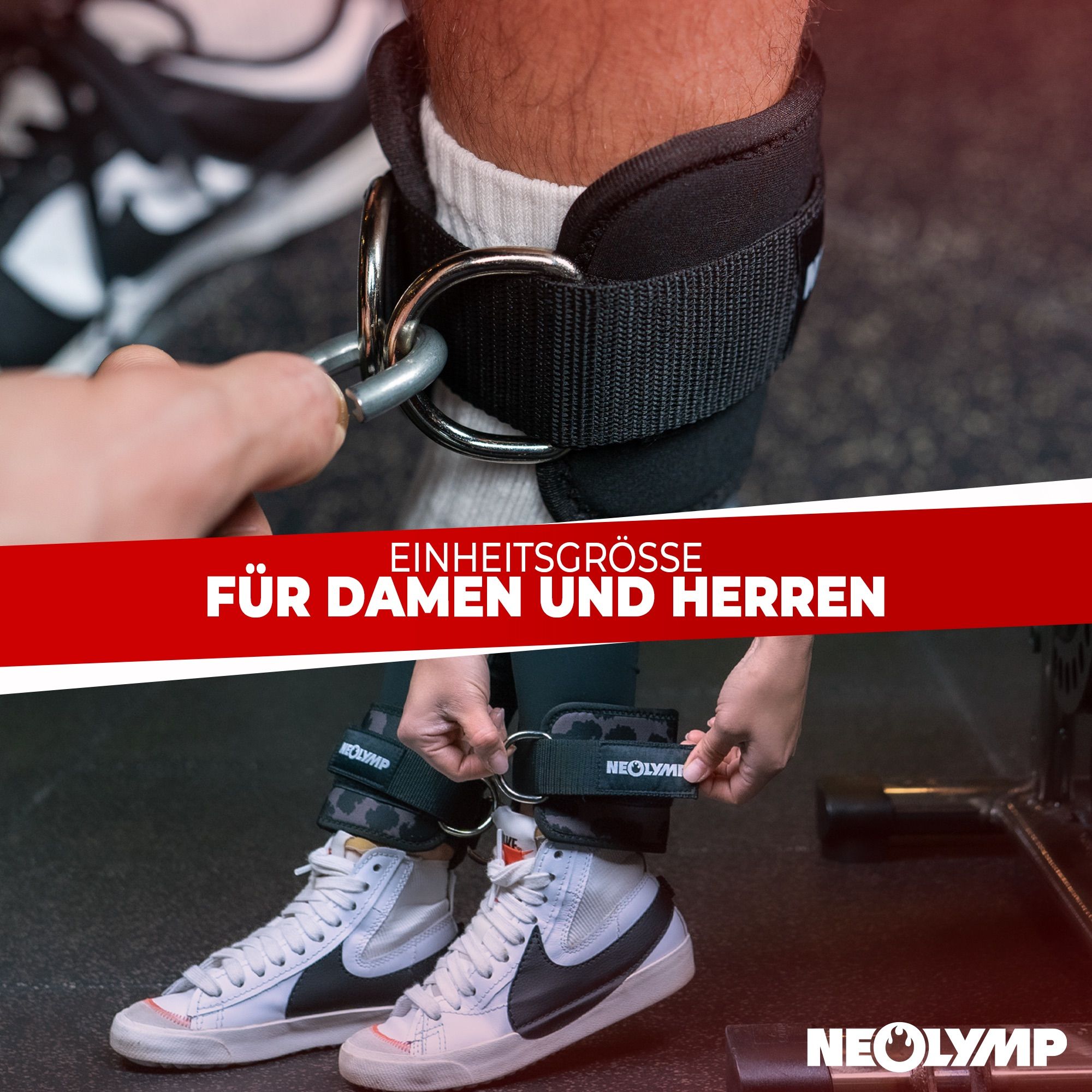NEOLYMP 2er Set Fußschlaufen Schwarz