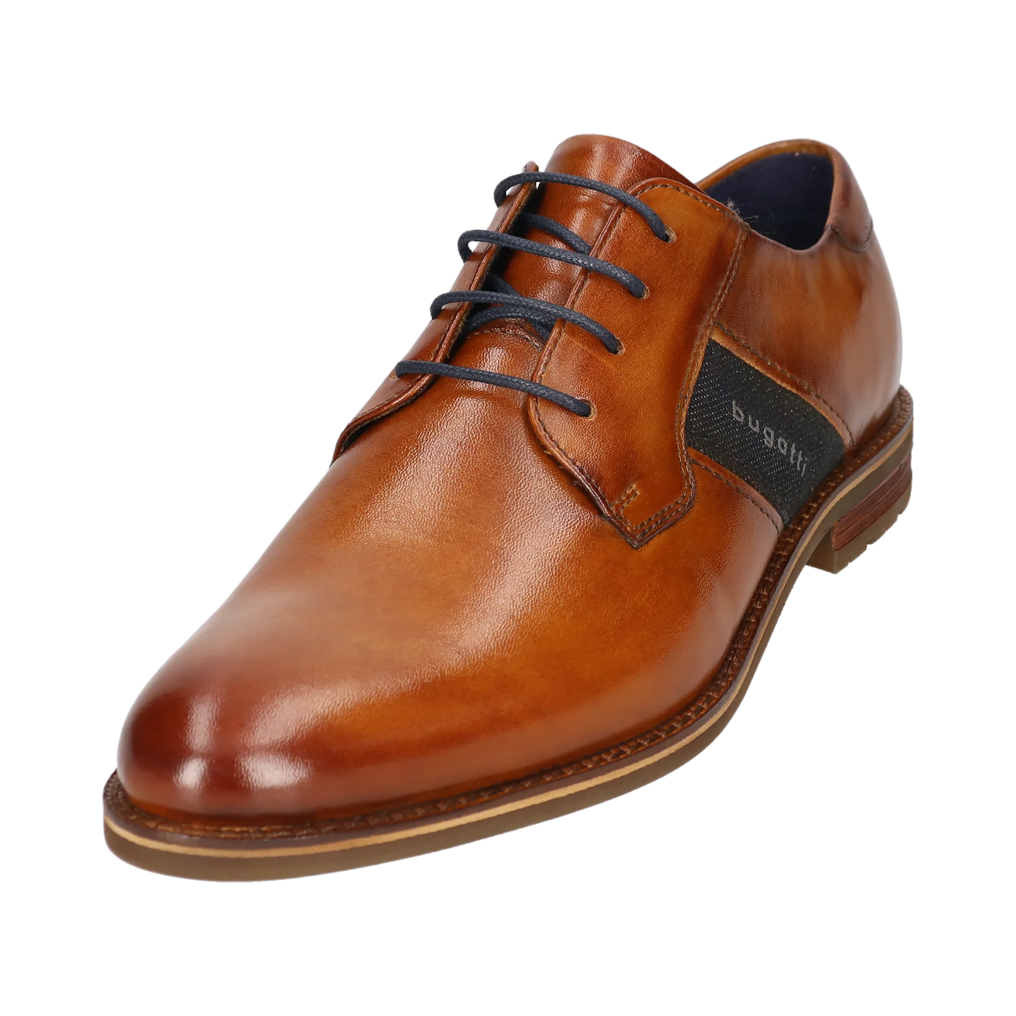 Leder Business Schnürer cognac