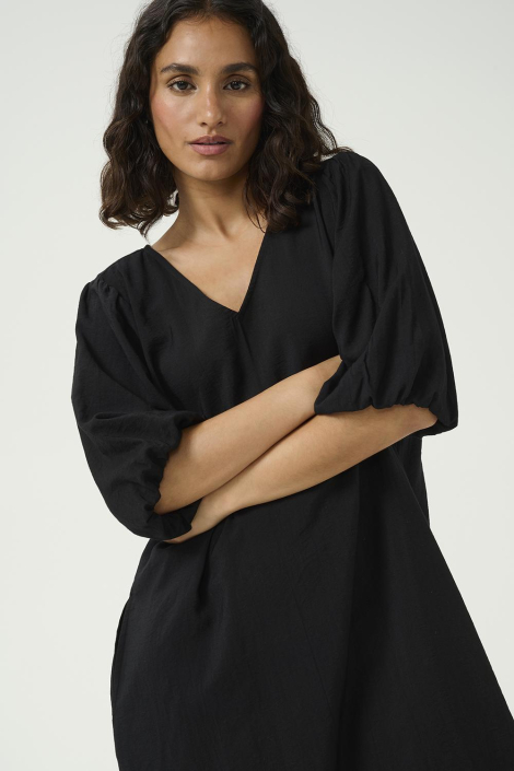 Kaffe zwarte dames jurk