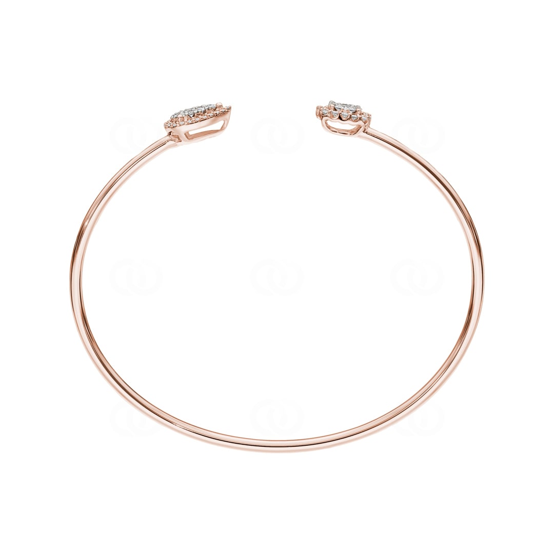 0.50 Karat Diamantarmreif offen 750/18 K Roségold