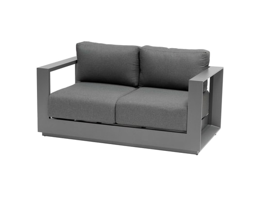 HESPERIDE - Canapé de jardin en aluminium allure - 2 places - graphite