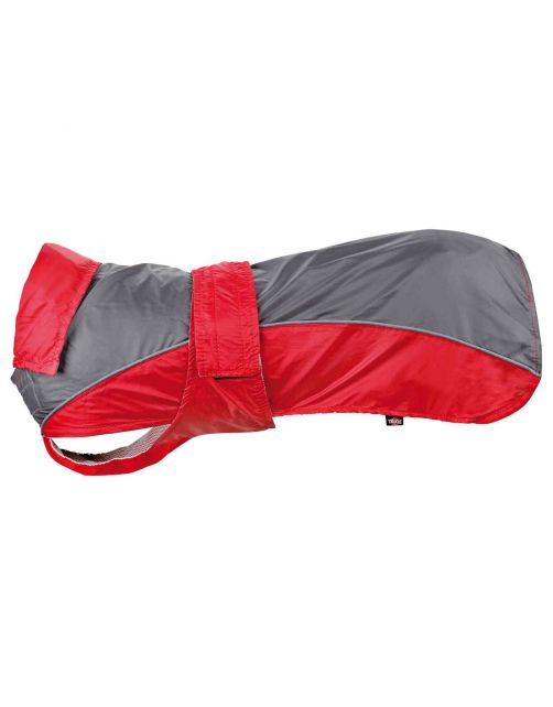 Trixie Regenjas Lorient Rood&Grijs - Hondenkleding