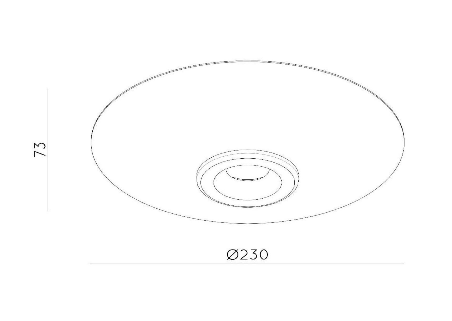 Plafondlamp Santiago ⌀23  x H7.3 cm