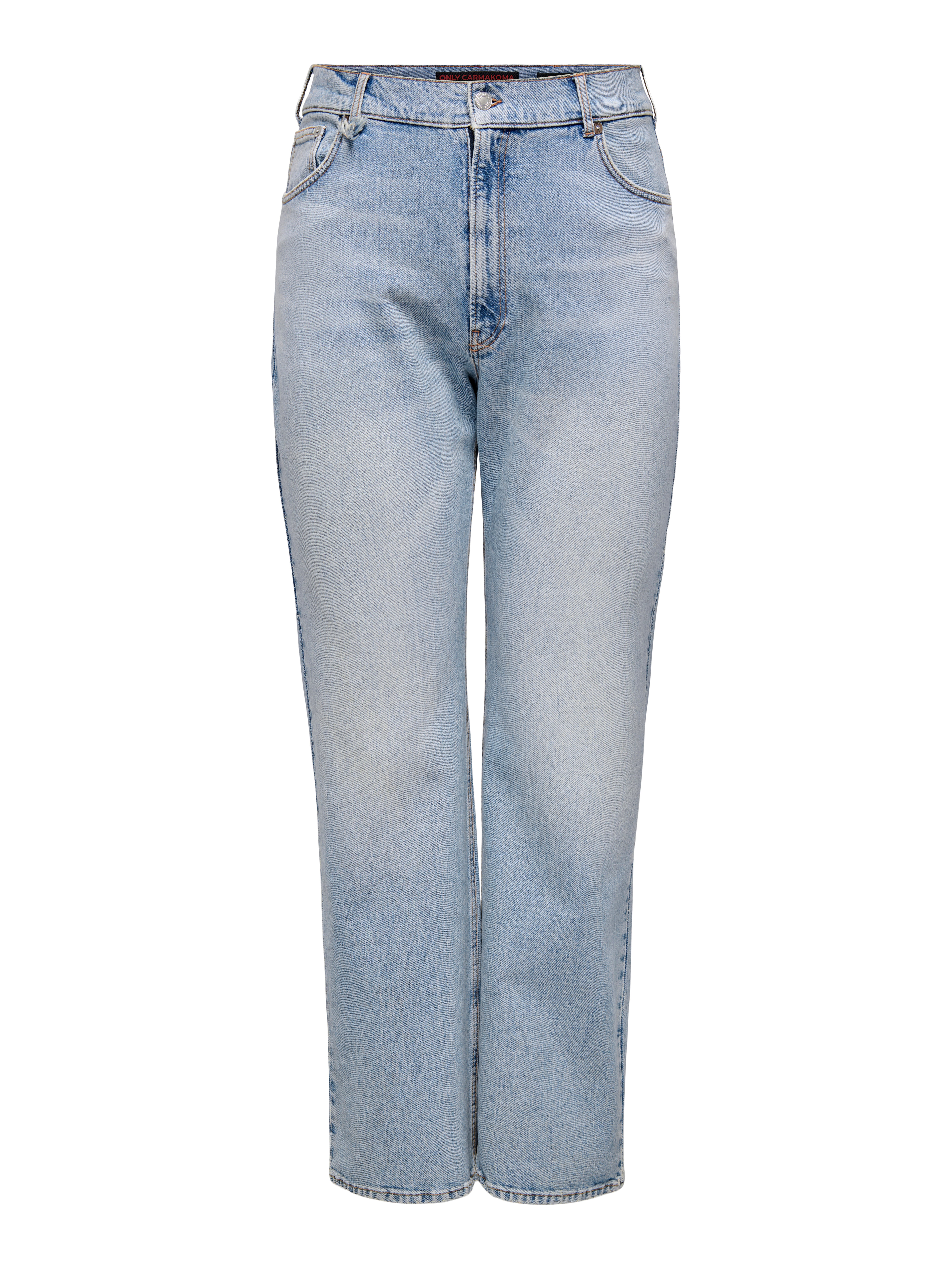 CARBROOME Hohe Taille Gerade geschnitten Jeans Light Blue Denim