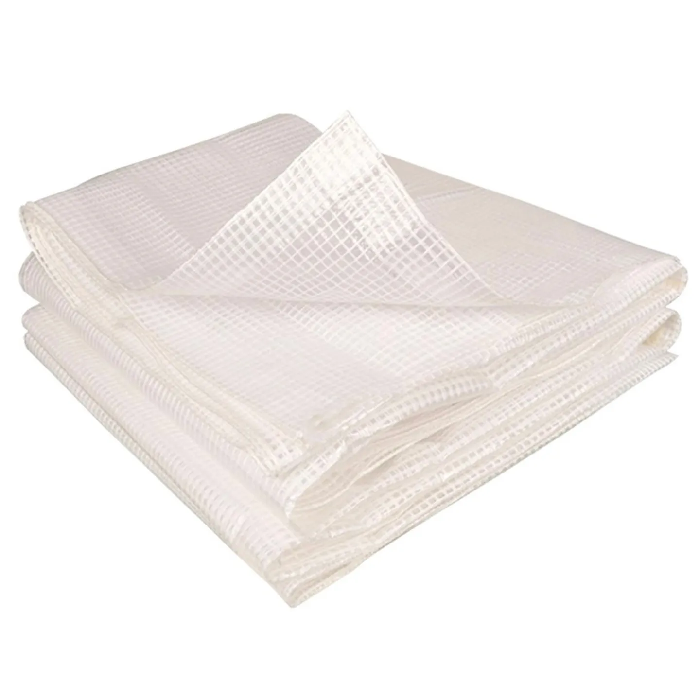 Bâche de rechange 130 gr/m² pour serre tunnel 6m² blanche 4 saisons ROMA