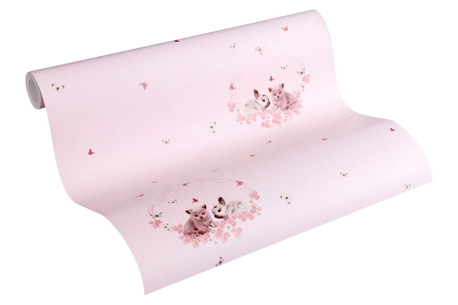 Vliestapete LITTLE STARS - rosa-bunt - 10 Meter