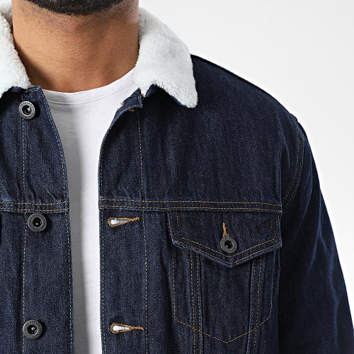Veste Jean Col Mouton TH37815 Bleu Brut