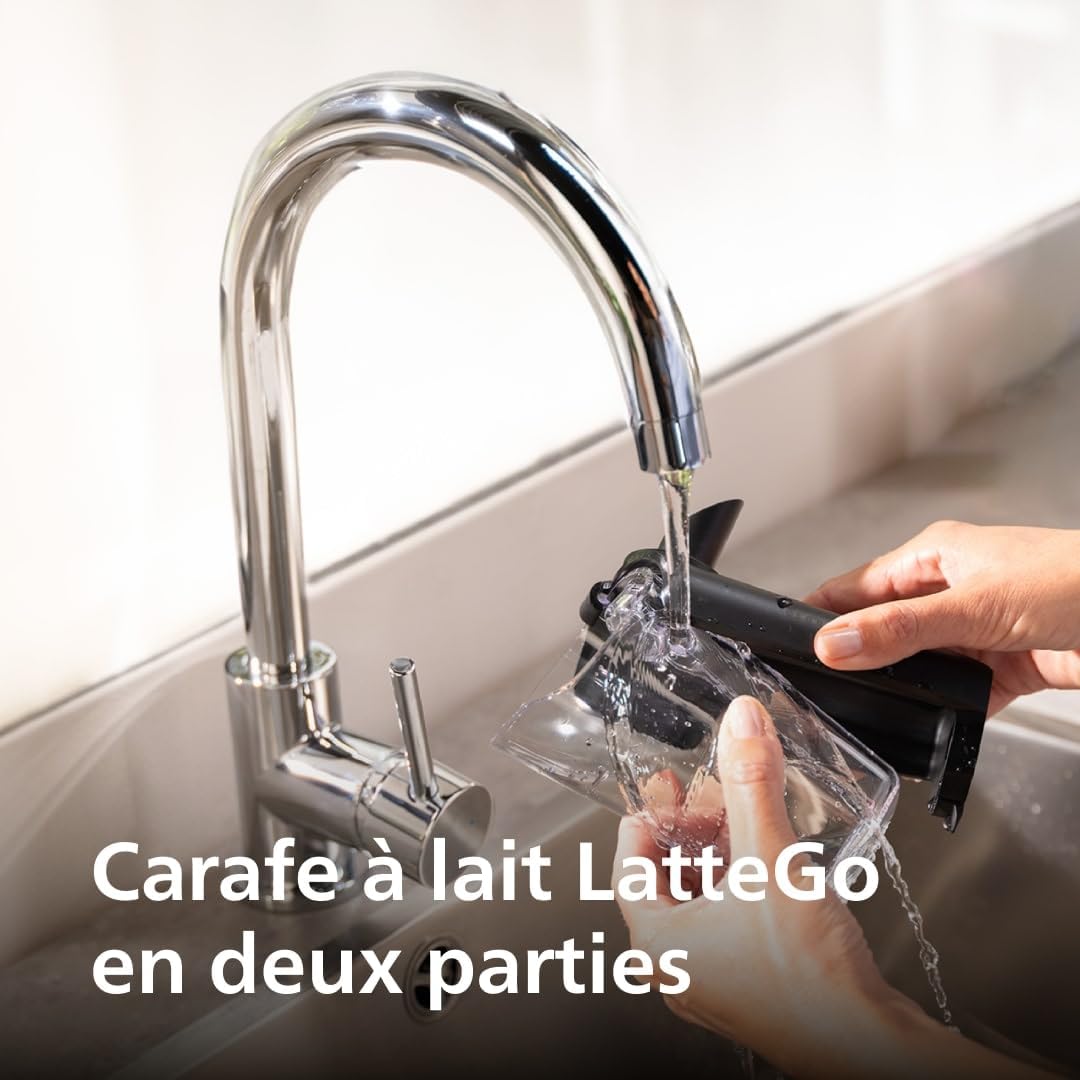 Philips Série 5400 Machine Expresso - Café à Grain - LatteGo Mousseur à Lait, 12 Spécialités de Café, Affichage Intuitif, 4 Profils Utilisateur, Chrome (EP5447/90)