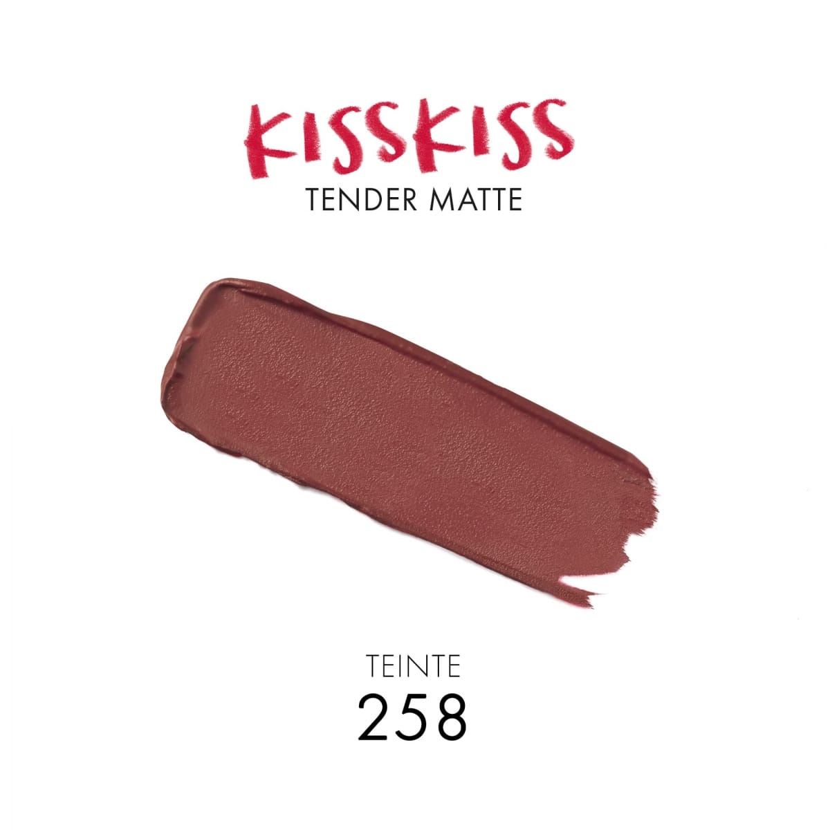 GUERLAIN KissKiss Tender Matte Rouge à Lèvres Mat Lumineux Fin et Fondant Confort 16H