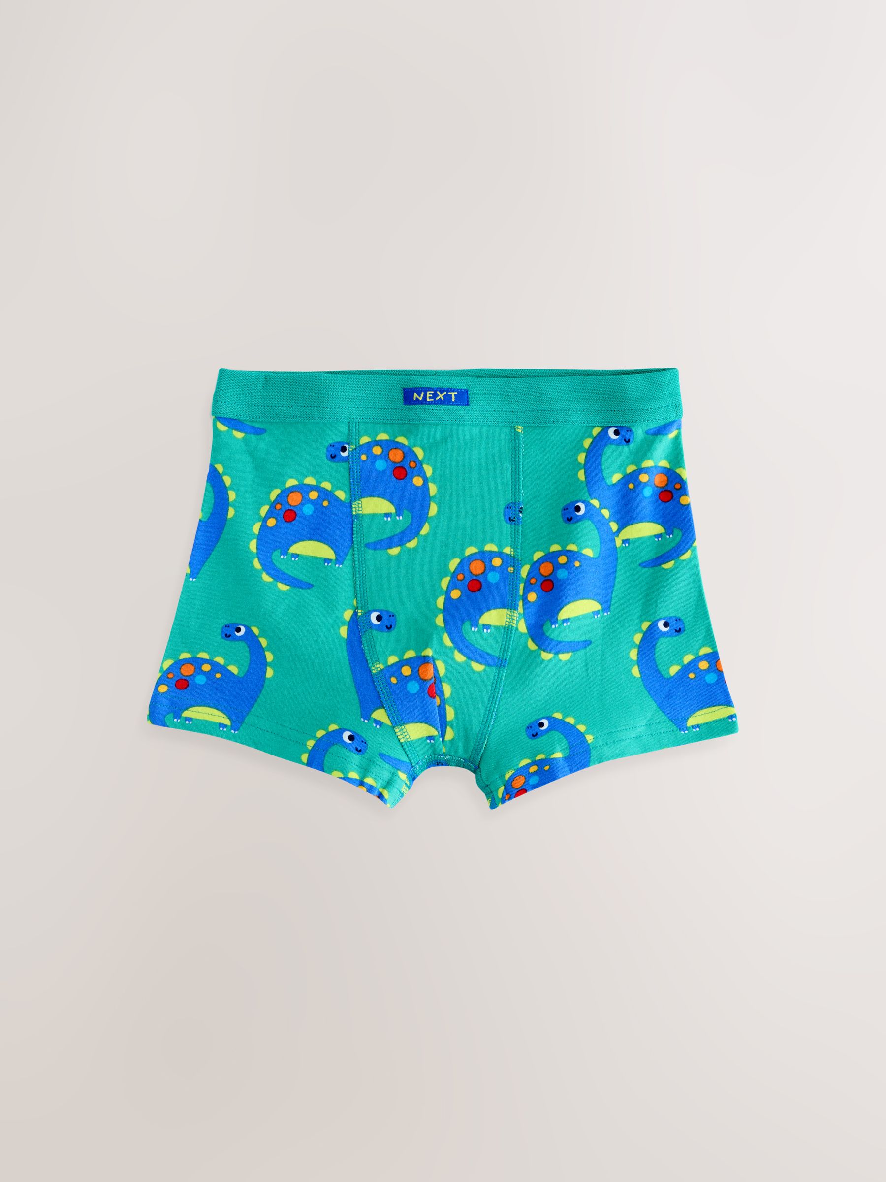 Diverse kleuren met dinosaurusprint - Set van 7 boxershorts met zachte tailleband (1,5-10 jr)