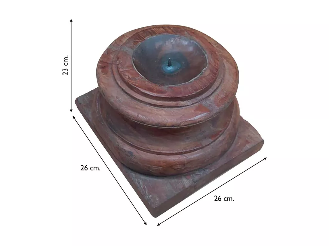 Chandelier en bois marron 26x26x23h