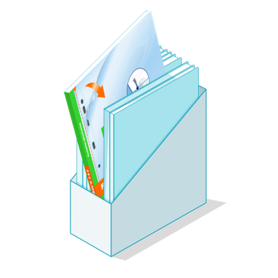 Oxford Quick'In - Bloc de 60 pochettes perforées - A4 - lisse - pour 25 feuilles