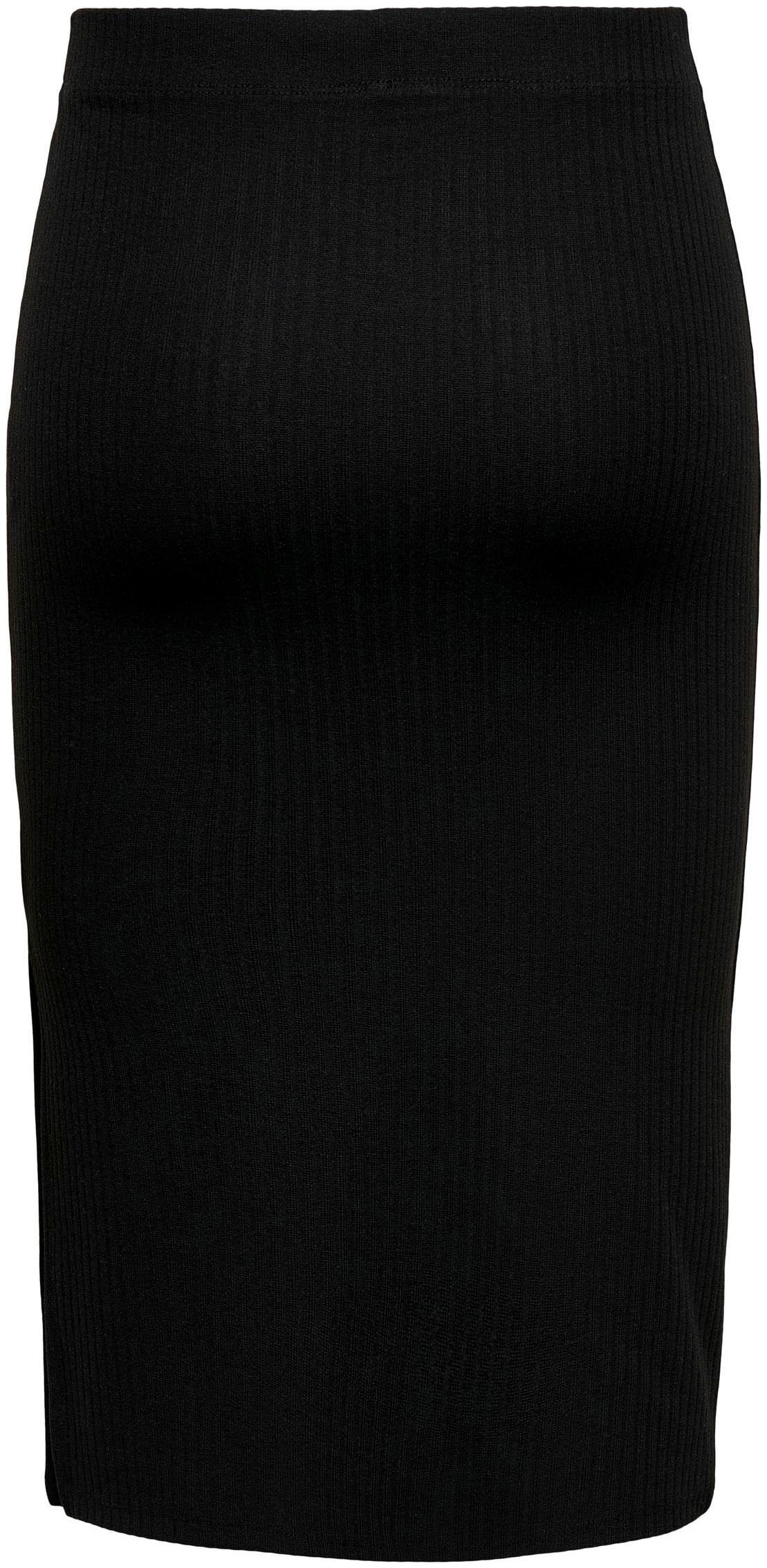 ONLY Jerseyrock »ONLEMMA – Bleistiftrock mit Stretch und Seitenschlitz«, regular fit, casual, Jersey, Materialmix