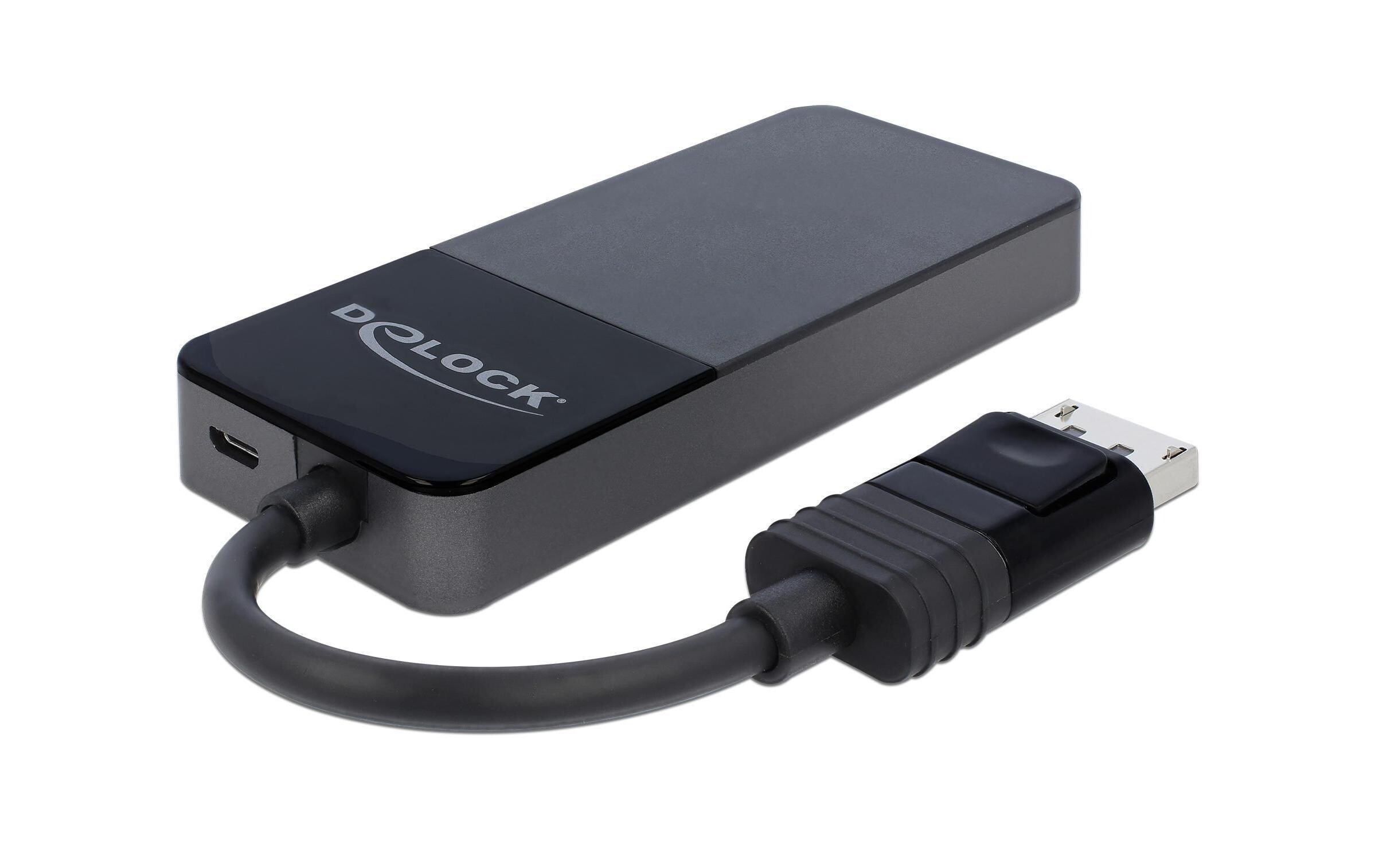 3-Port Signalsplitter Displayport, 4K/60Hz unterstützt MSTDelock DisplayPort 1.4 Splitter 1 x DisplayPort in > 3 x DisplayPort out