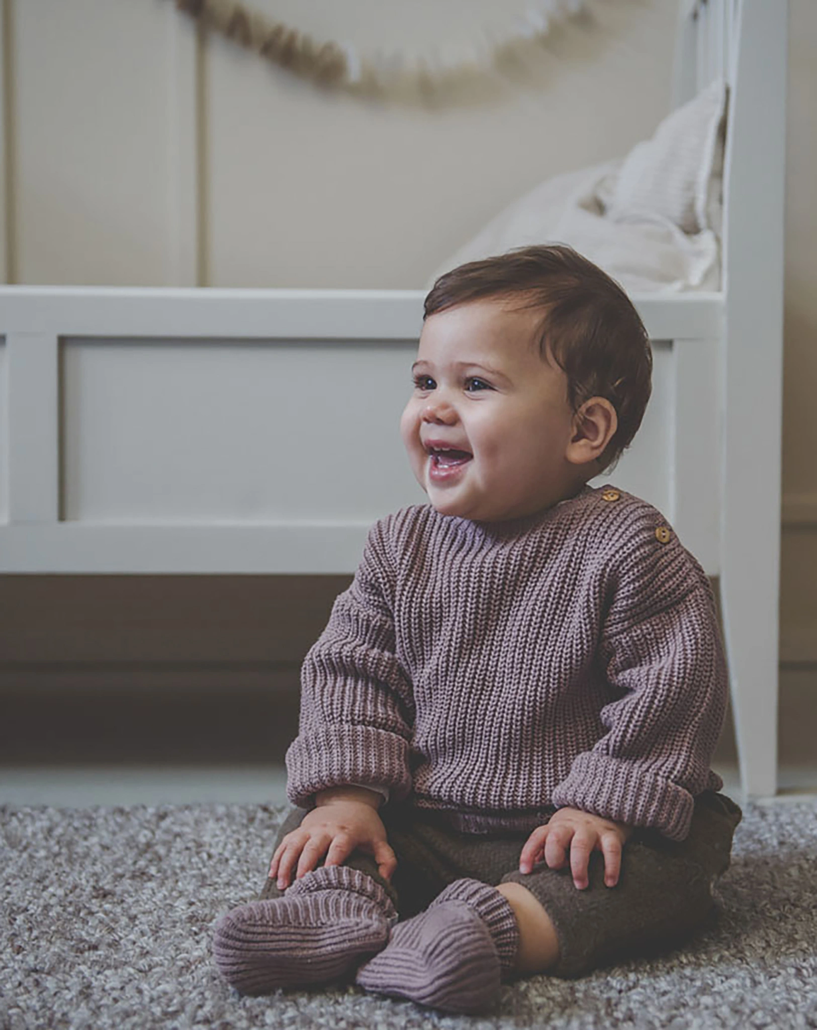 Baby-Strickpullover DINAN in mauve