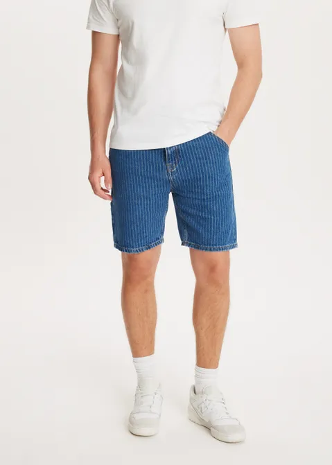 Gestreepte korte broek blauw (BLW.USM)