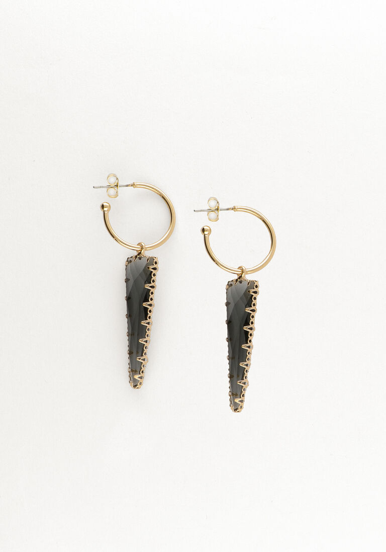 NOTRE-V gouden notre-v oorbellen earring stone