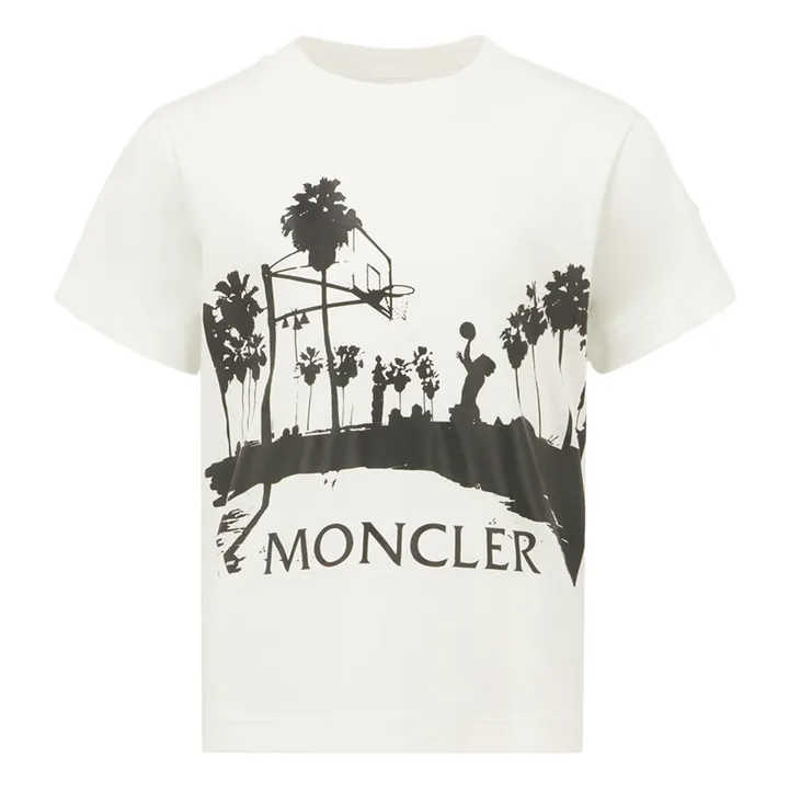 Moncler T-shirt Logo Basketball | Blanc