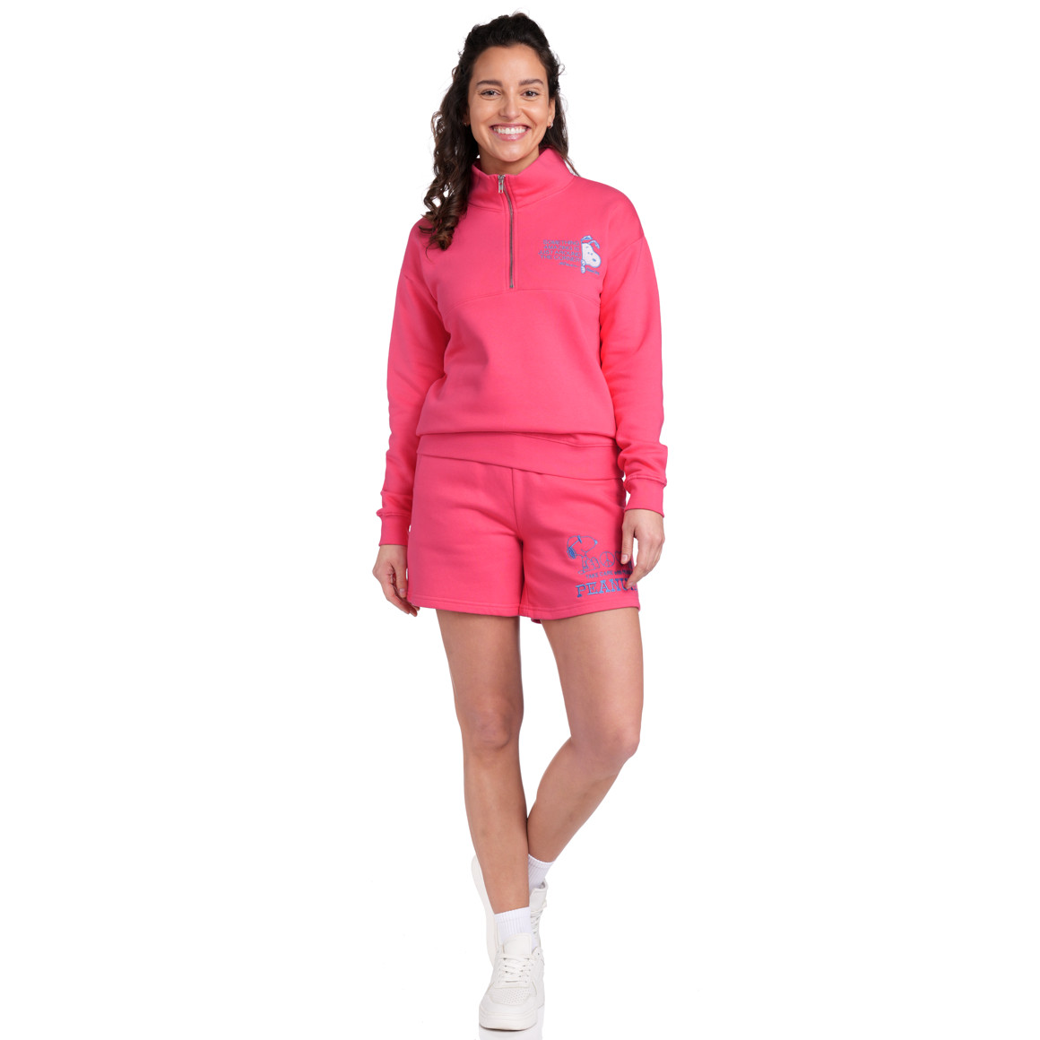 Jonas Nielsen Peanuts Joggingshorts mit Stickerei pink