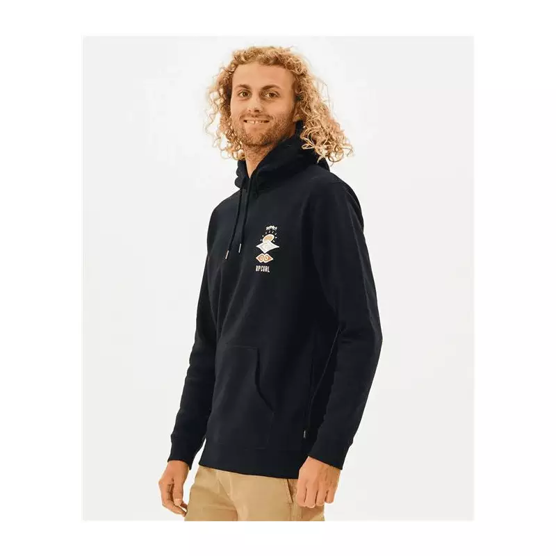 Sweat RIPCURL Search Icon Hood Black 2XL