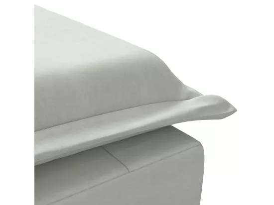 Chaise longue de massage avec traversin gris clair velours