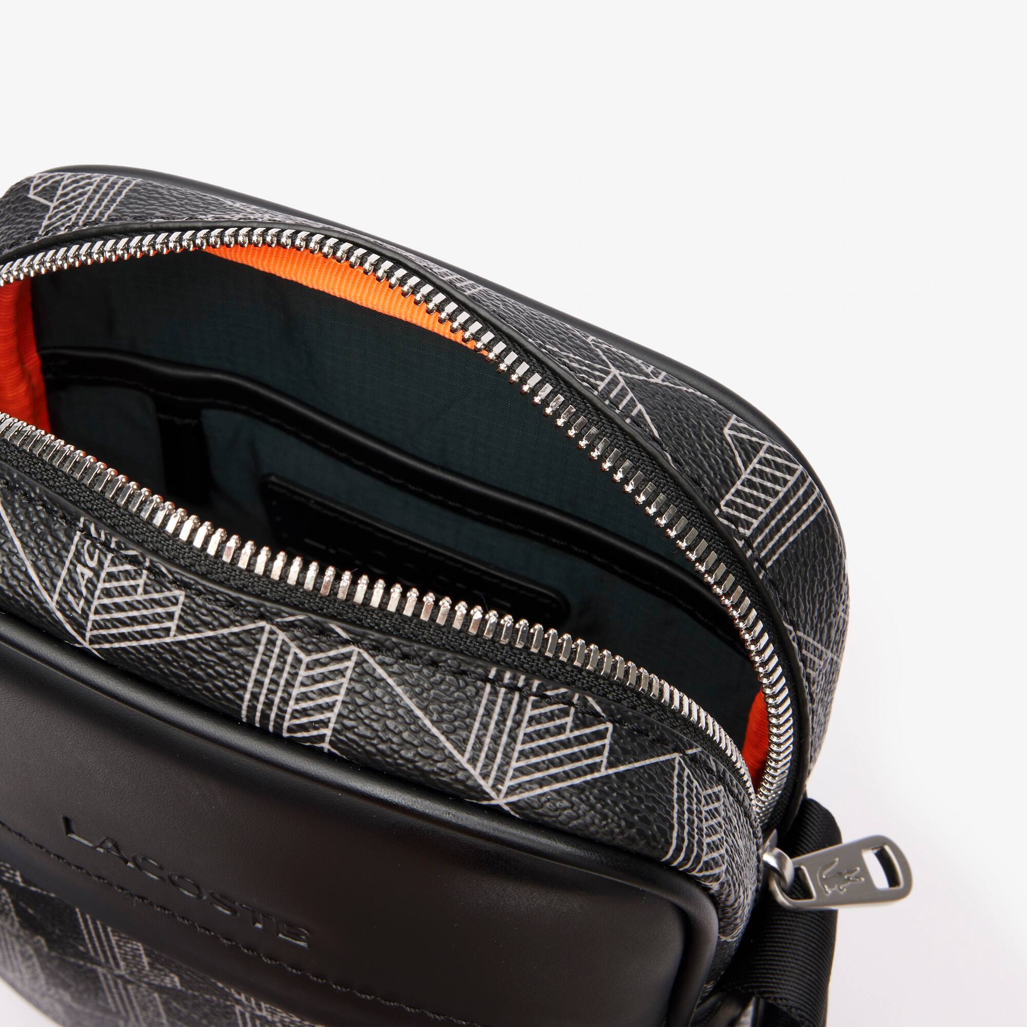 Sacoche verticale The Blend avec monogramme Sacoches & Pochettes - Noir - Lacoste - Homme