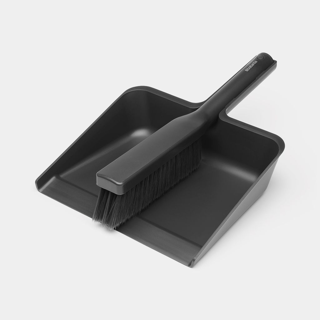 SinkSide stoffer en blik, met kam - Dark Grey