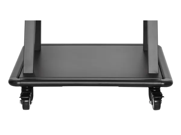 DELTACO Office ARM-0453 - Vogn med hjul - for fladt panel/AV-udstyr - sort - skærmstørrelse: 37