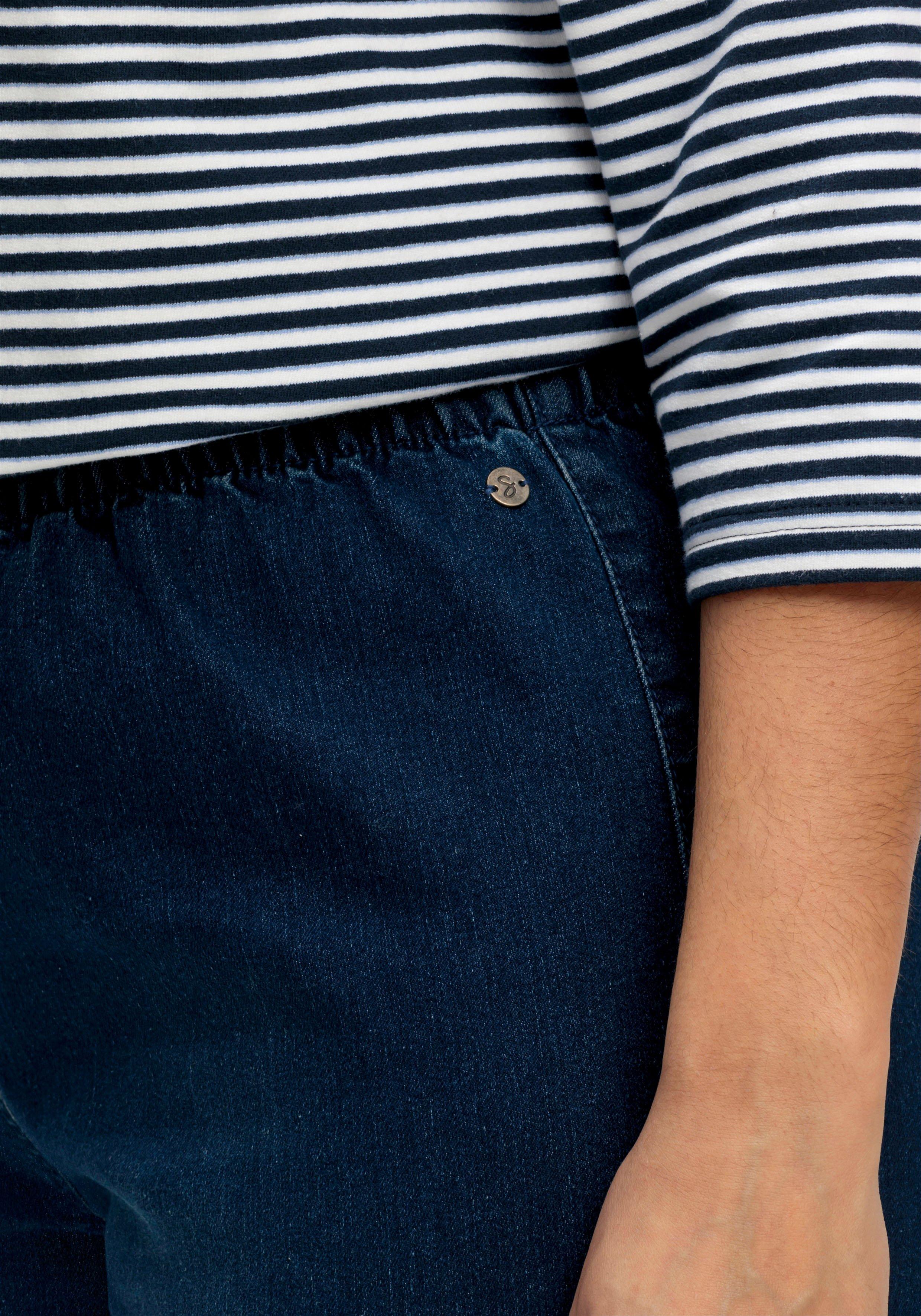 Doppelpack Jeans-Bermudas, mit Gummibund
