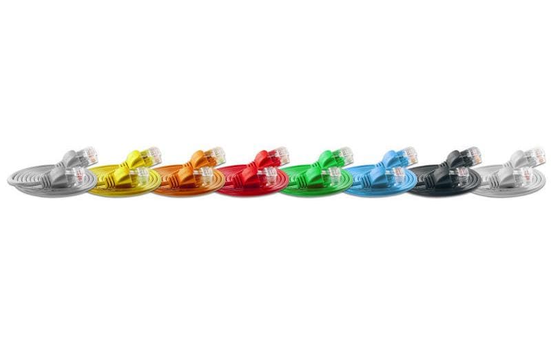 Slimpatchkabel RJ-45 - RJ-45, Cat 6, UTP, 3 m, GrauLightpatchkabel rund, ungeschirmtes Twisted-Pair-Kabel (U/UTP) mit Klinkenschutz