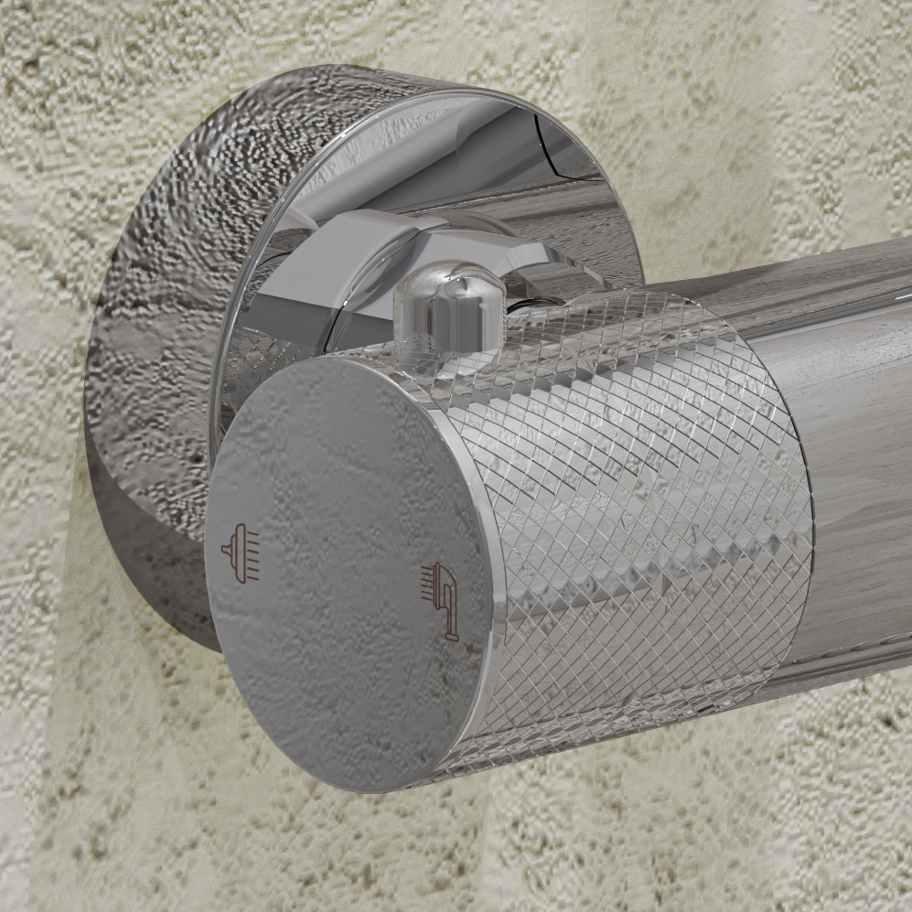 Saniclear Talpa Curved opbouw douchethermostaat chroom