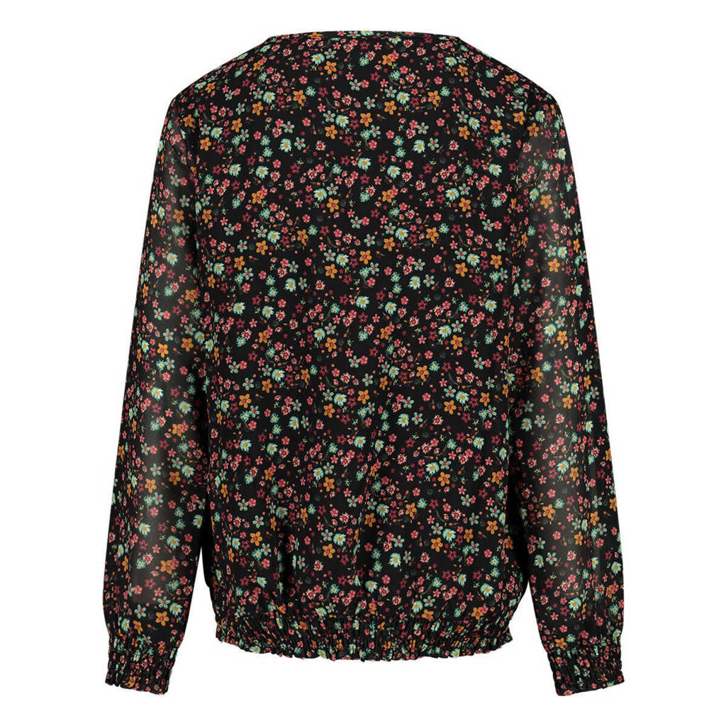 Jake Fischer top met all over print zwart/multi