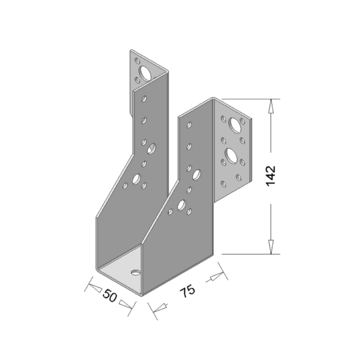 Raveeldrager Verzinkt Zwaar 50x142 mm