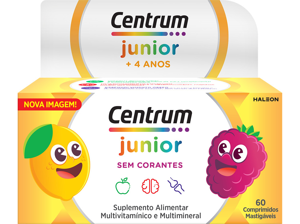 SUPLEMENTO CENTRUM JUNIOR 60 COMPRIMIDOS MASTIGÁVEIS