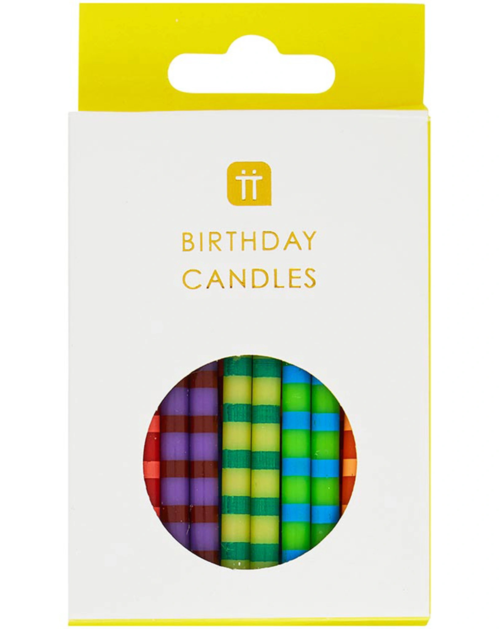 Kuchenkerzen BIRTHDAY BASH STRIPED 24er Pack