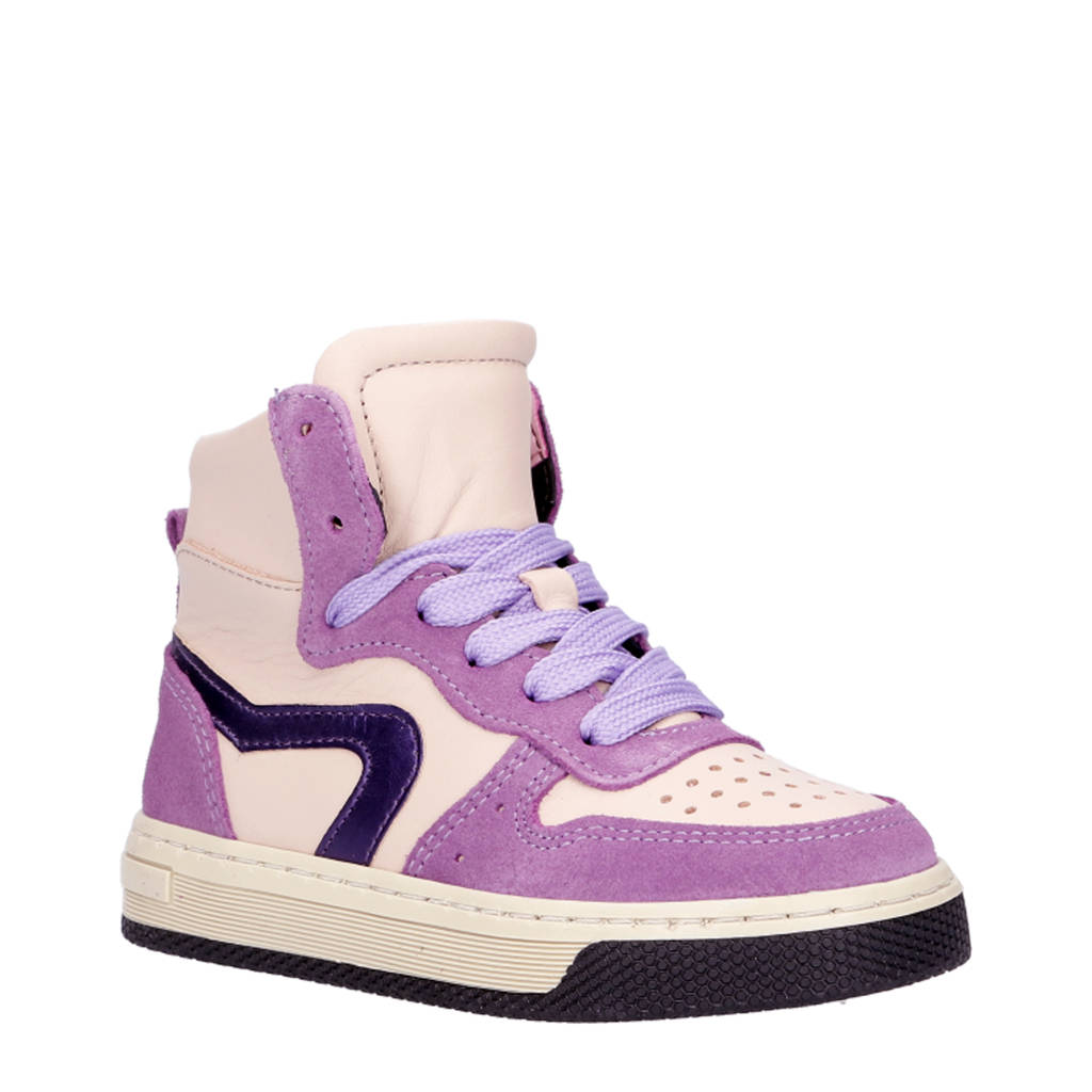 Pinocchio leren sneakers lila