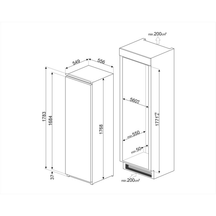 SMEG Einbau-Gefrierschrank S8F174DNE