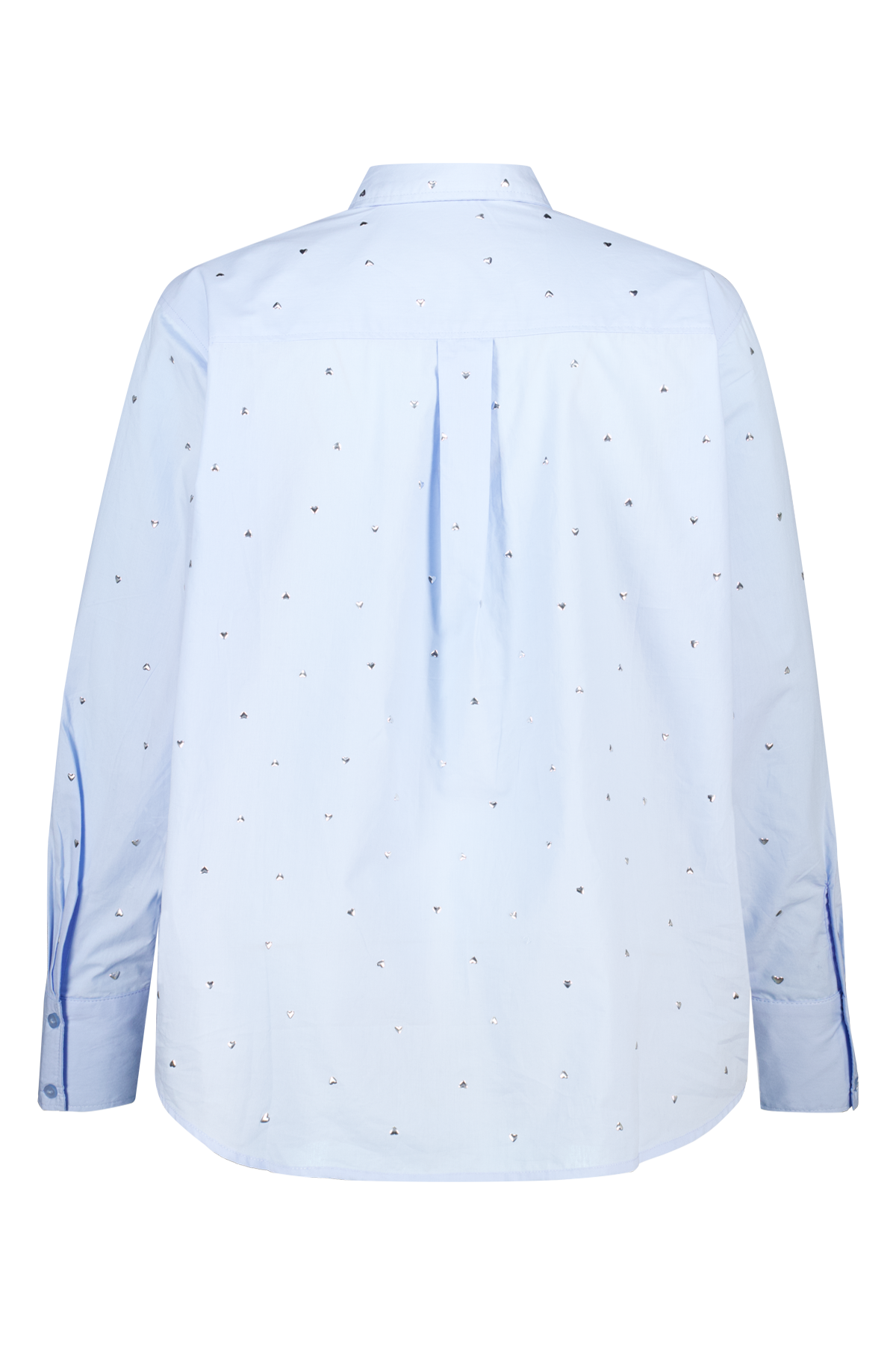Blouse met studs blauw