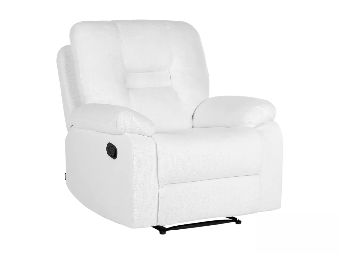 Fauteuil inclinable BERGEN Tissu Blanc