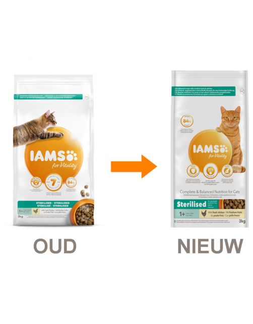 Iams Cat Adult Sterilised Kip - Kattenvoer
