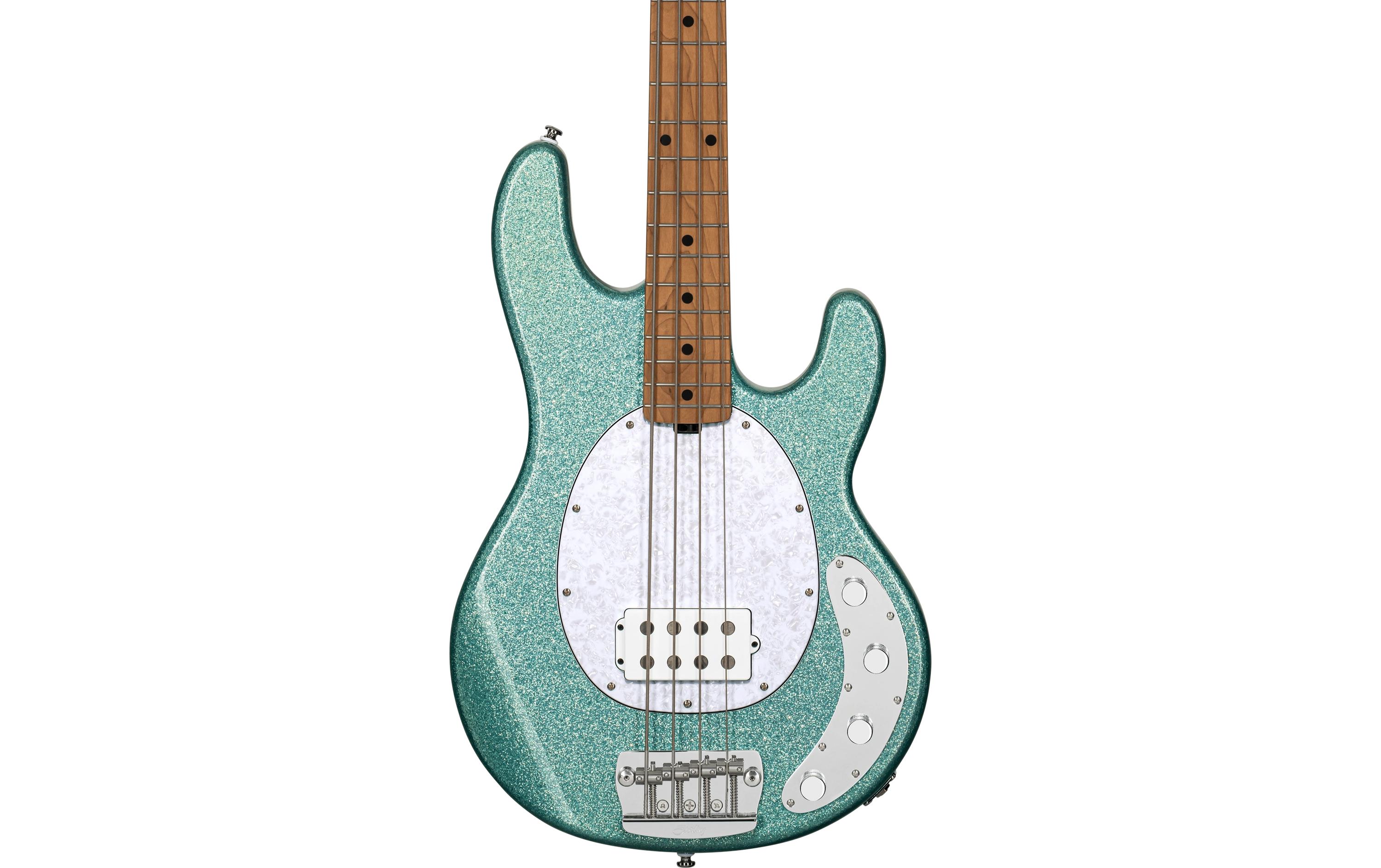 E-Bass StingRay Ray34 Seafoam Sparkle<br>4-seitiger Bass mit Aktivelektronik und einem Humbucker