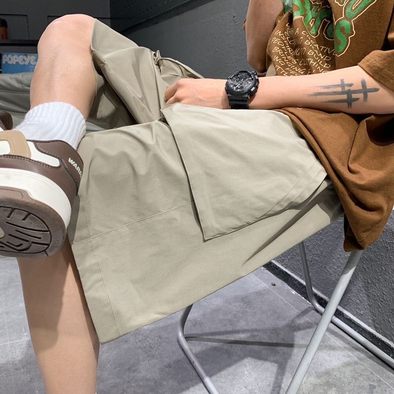 Breeson - Cargoshorts met trekkoord in de taille en wijde pijpen